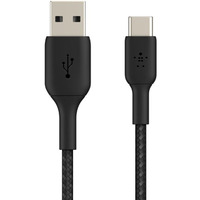 Kabel Braided USB-C USB-A 2m czarny