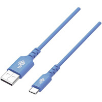 Kabel USB-USB C 1m silikonowy niebieski Quick Charge