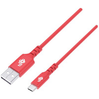 Kabel USB-USB C 1m silikonowy czerwony Quick Charge