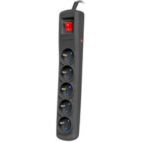 Listwa przeciwprzepiciowa Bercy 400 1, 5m (5 gniazd) Czarna