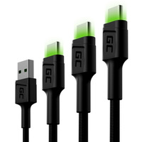 Kabel 3x GC Ray USB - USB-C 30/120/200 cm, LED