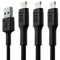 Kabel zestaw 3x GC Ray USB - Lightning 200 cm, LED