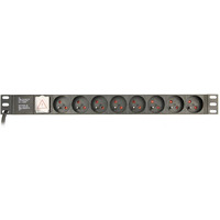 Listwa zasilajca rack (PDU), 8 gniazd FR, 1U, 16A, wtyk Schuko 3m