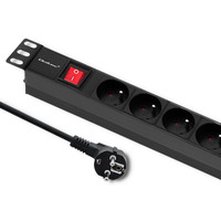 Listwa zasilajca do szafy RACK 1U | 16A | PDU | 6xFRENCH | 2m