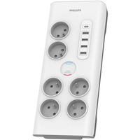 Listwa antyprzepiciowa 6 gniazd AC Fr 40W, 2 m