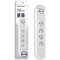 Listwa antyprzepiciowa | 4 gniazda | 2xUSB | 1.8m | Biaa