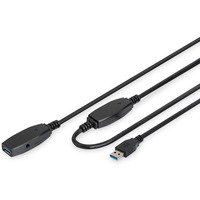 Kabel przeduajcy USB 3.0 SuperSpeed Typ USB A/USB A M/ aktywny Czarny 10m