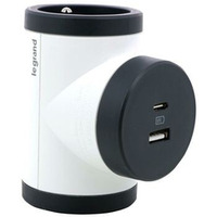 Rozgaziacz obrotowy 2xP+Z +USB AC-B/C