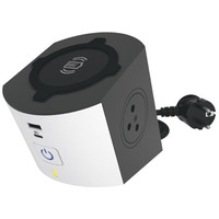 Przeduacz 2x2P+Z Indukcja USB A/C 2m