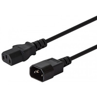 Komputerowy przeduacz zasilajcy IEC: C14-C13, 1, 2m, wielopak 10 szt., CL-99