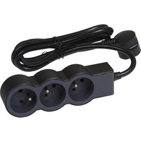 Listwa zasilajca extra paska 16A 3680W 3x2P+Z z przewodem 1.5 m - Czarno-ciemnoszara