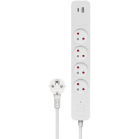 Listwa zasilajca przeciwprzepiciowa 4 gniazda USB-A i USB-C, 1.5m, LZ-11