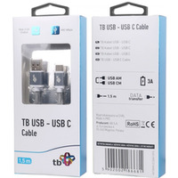 Kabel USB-USB C 1.5m szary sznurek premium