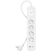 Listwa przeciwprzepiciowa SurgePlus 4x schuko 1xUSB-A 1xUSB-C 525J 2m