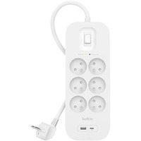 Listwa przeciwprzepiciowa SurgePlus 6xFR 1xUSB-A 1xUSB-C 650J 2M