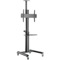 Stojak pod telewizor aluminiowy mobilny 37-70 cali Czarny
