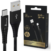 Kabel USB Typ-A do USB Typ-C Smart Life Braided 15W 2m czarny