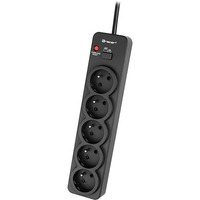 Listwa zasilajca PowerGuard PRO 1.8m (5 gniazd, 1 wcznik) czarna