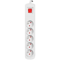 Listwa zasilajca R5 3m wtyk prosty 5x230V PL szara