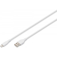 Kabel zasilajcy silikonowy USB-A - Lightning, USB 2.0 12W, certyfikat MFI, 2m Biay