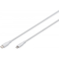 Kabel zasilajcy silikonowy USB-C - Lightning, USB 2.0 60W, certyfikat MFI, 1m Biay