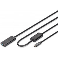 Kabel przeduajcy aktywny USB-C - USB-A, USB 3.2 Gen1 5Gbps, 10m