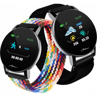 Smartband THAITI 2 nylonowe paski MT871 monitoring cinienia krwi, pulsu, natlenienia, aktywnoci sportowej i innych parametrw