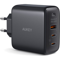 PA-B6T Black Omnia II GaN adowarka sieciowa 3xUSB (2xUSB C+ 1xUSB A) 65W QC PD