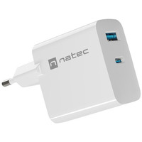 adowarka sieciowa RIBERA GAN 1X USB-A + 1X USB-C 65W Biaa