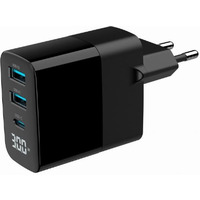adowarka GaN 2xA 1xC LCD 30W PD QC3.0 czarna