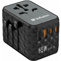 Adapter podrny UTA-05 32120 adowarka GaN 65W 180 krajw, 2x USB-C, 2x USB-A, PD 65W, QC 4+
