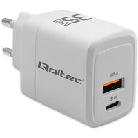 adowarka sieciowa 35W GaN | 5-20V | 1.5-3A | 1xUSB-C PD | 1xUSB QC 3.0 | Biaa