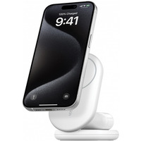 Magnetyczna podstawka adujca BOOSTCHARGE 2w1 Qi2 15W biaa skadana