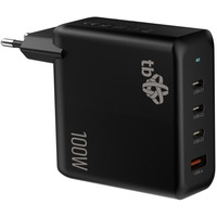 adowarka sieciowa 3x USB C + USB A Power Delivery czarna, GaN 100W