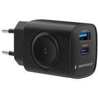adowarka USB-A USB-C 20W PowerDelivery Quick Charge 3.0, czarna