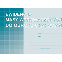 S-220-1 Ewidencja masy wprowadzonych do obrotu opakowa A4 MICHALCZYK I PROKOP