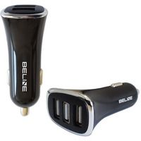 adowarka samochodowa 3xUSB 4A czarna