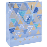 Torebka na prezenty DONAU HOME, laminowana, 25x30x10cm, caoroczna, sznurek, mix wzorw