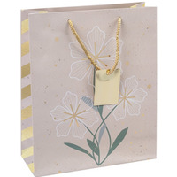 Torebka na prezenty DONAU HOME, laminowana, 25x30x10cm, caoroczna, sznurek, mix wzorw