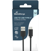 Kabel USB-C MEDIARANGE, adowarka, USB 3.0, 1, 2m, czarny