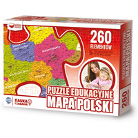 Puzzle edukacyjne GOWALA, mapa Polski, 260 elementw, 60x40cm
