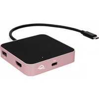 USB-C Travel Dock (5 portw, pass through 60W) Rose Gold