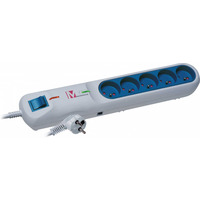 Listwa przeciwprzepiciowa LFT-2001A, 3L EMI/RFI, 2.5m, szara