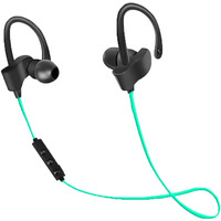 Suchawki douszne Bluetooth sportowe Czarno-zielone