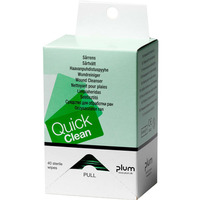 Chusteczki do oczyszczania ran PLUM QuickClean, wkad, 40 szt
