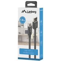 Kabel USB-C(M)->USB-A(M) 2.0 1.8m czarny BOX QC 3.0