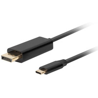 Kabel USB-C(M)->Displayport 1.8M 4K 60HZ czarny
