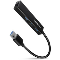 HMA-GL3A Wieloportowy hub USB 4in1, 5Gbps, 3x USB-A + GLAN, metalowy, 20cm USB-A kabel