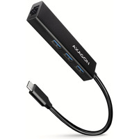 HMC-GL3A Wieloportowy hub USB 4in1, 5Gbps, 3x USB-A + GLAN, 20cm USB-C kabel