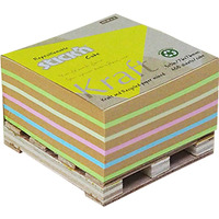 Notes kostka kraft paleta 76x76mm, 5 kolorw, 400 kart. Stickn 21817